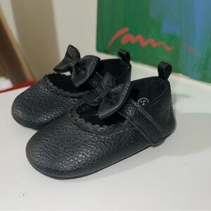Black Baby Shoes with Bow